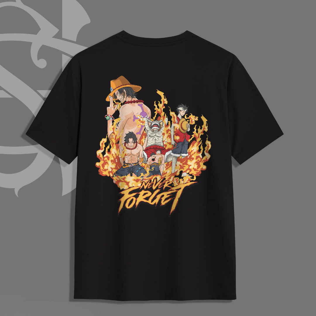 Never Forget Fire Fist Ace Oversized T-Shirt