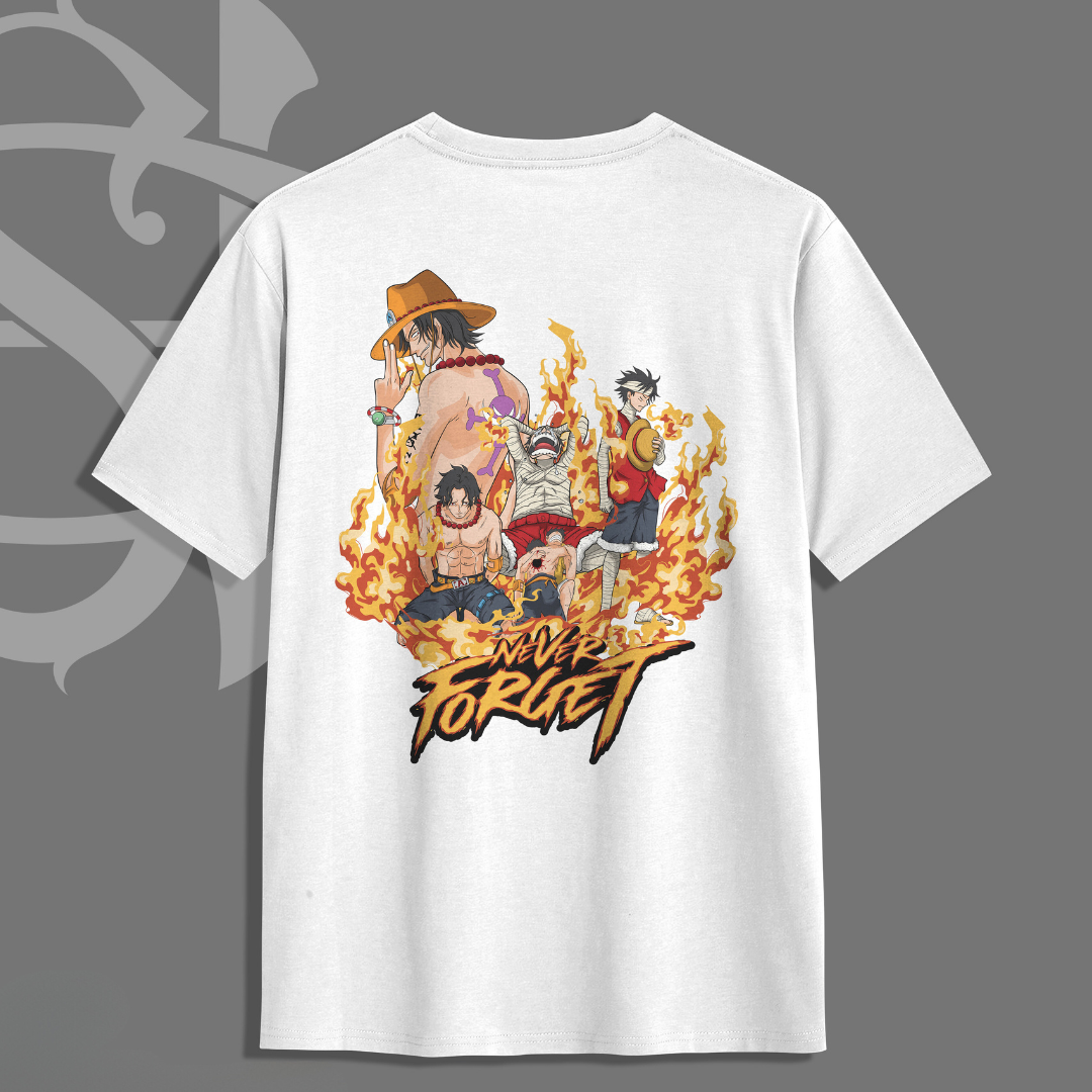 Never Forget Fire Fist Ace Oversized T-Shirt