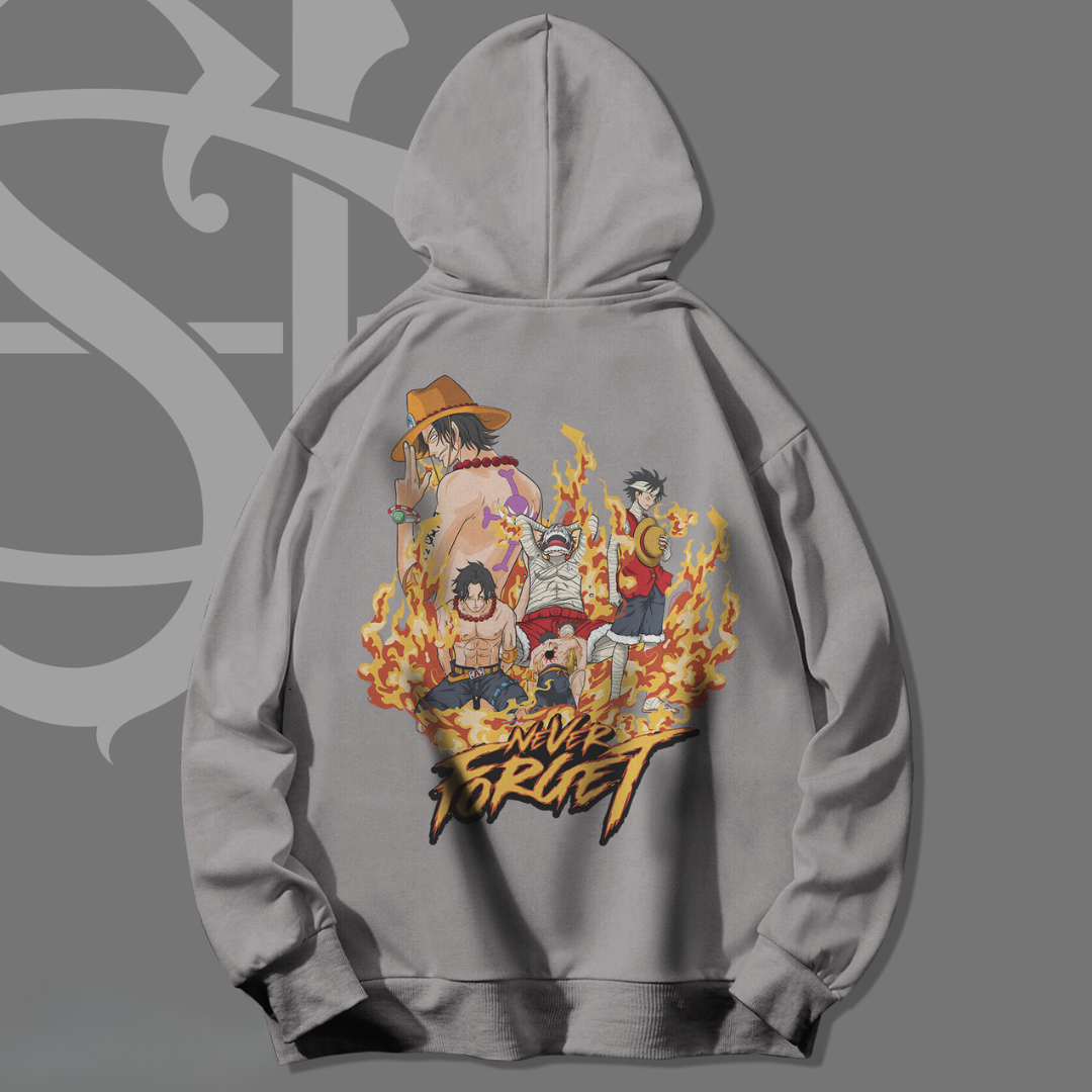 Never Forget Fire Fist Ace Hoodie