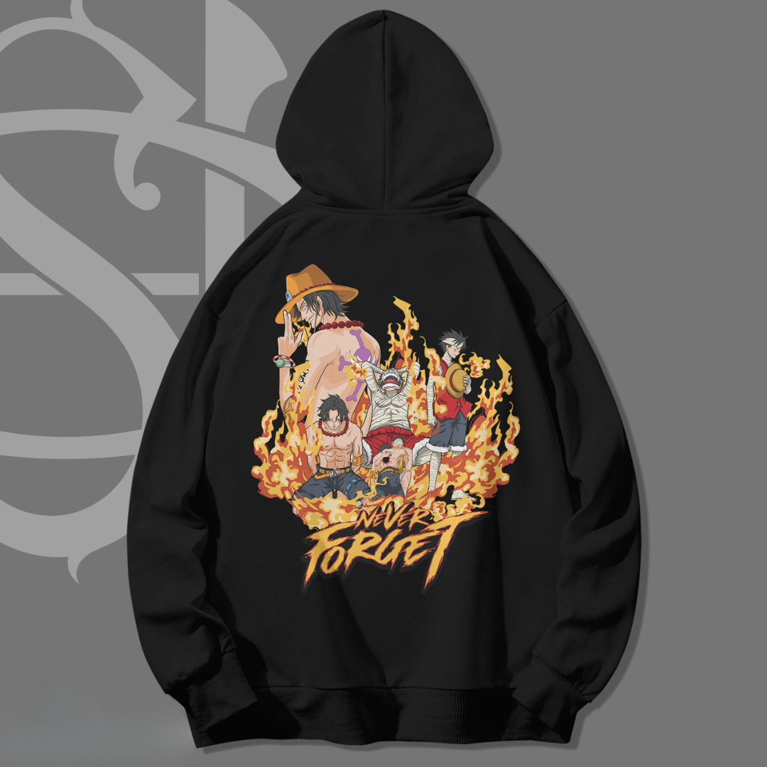 Never Forget Fire Fist Ace Hoodie